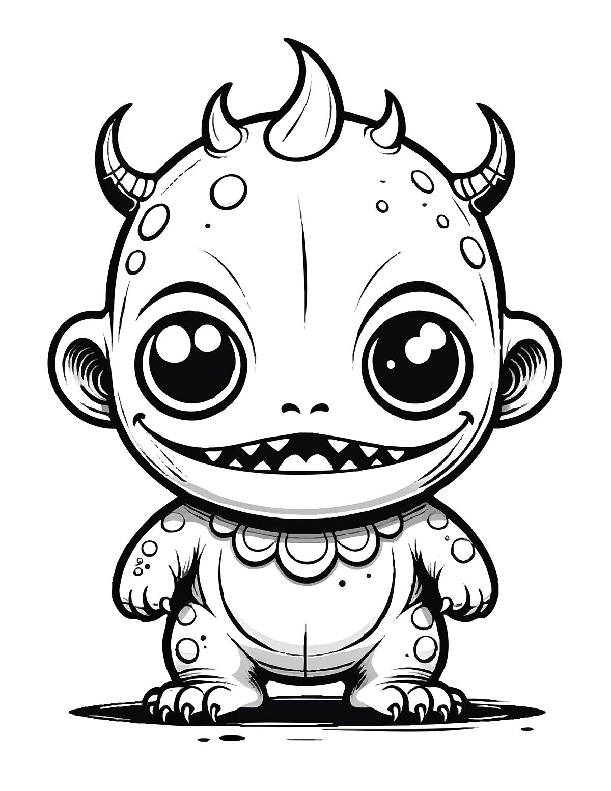 Cute Lil’ Monsters Coloring Book