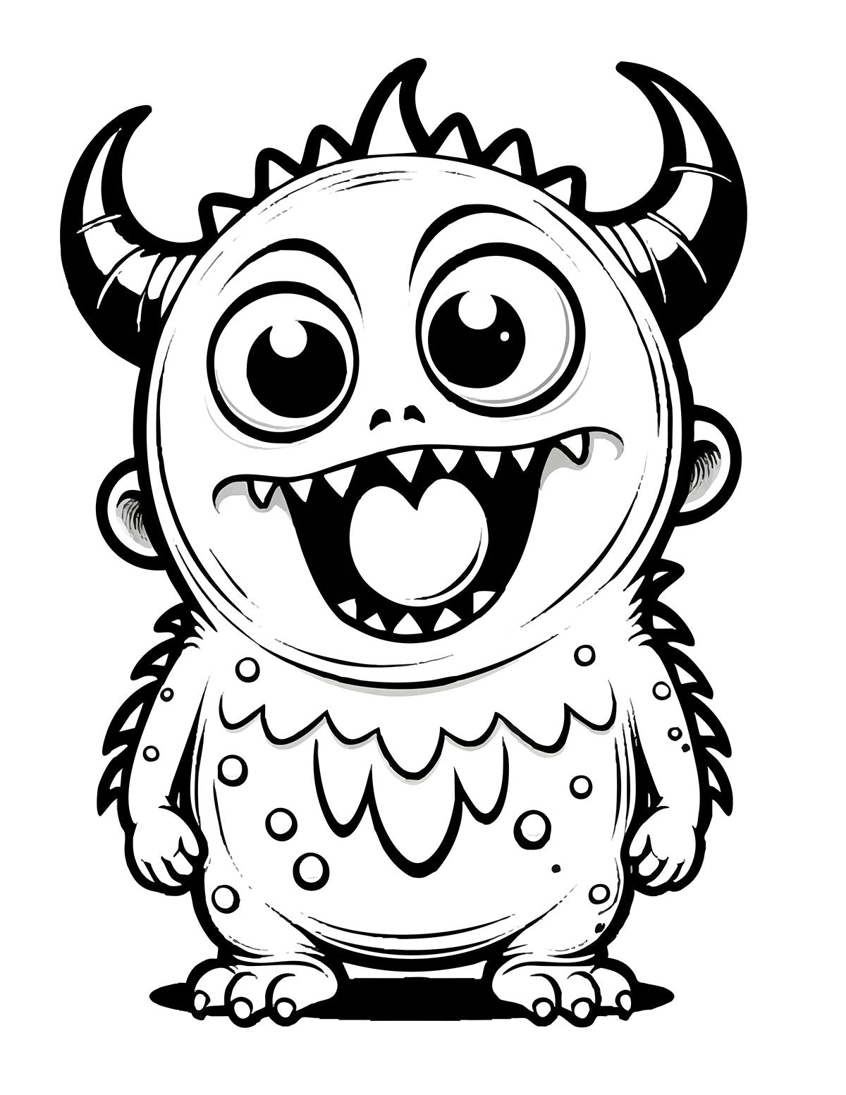 Cute Lil’ Monsters Coloring Book