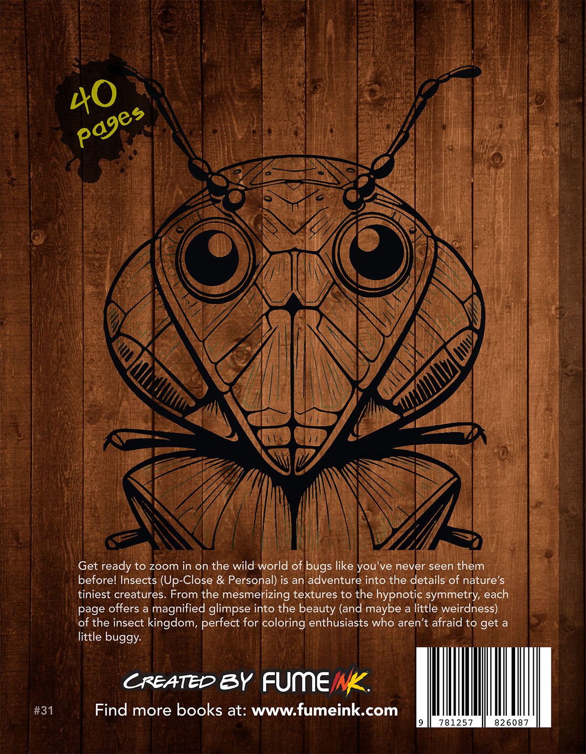 Insects Up-Close & Personal Coloring Book