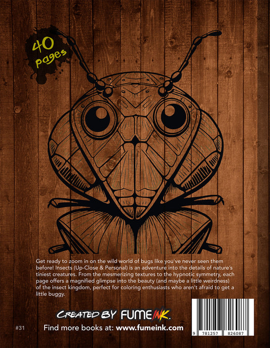 Insects Up-Close & Personal Coloring Book