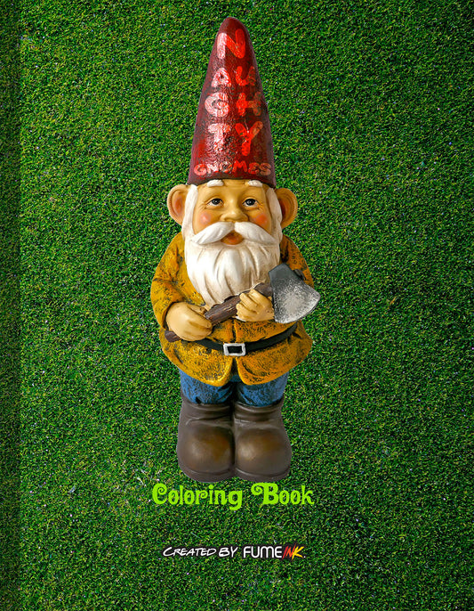 Naughty Gnomes Coloring Book
