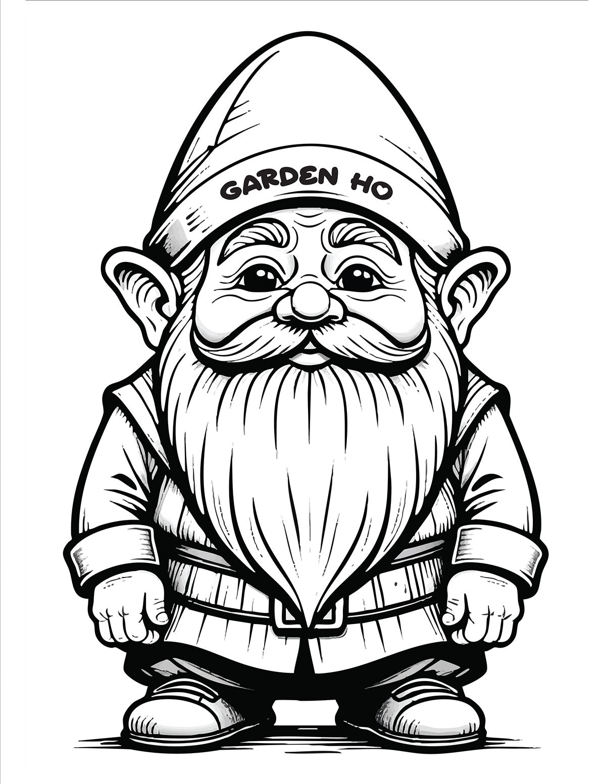 Naughty Gnomes Coloring Book