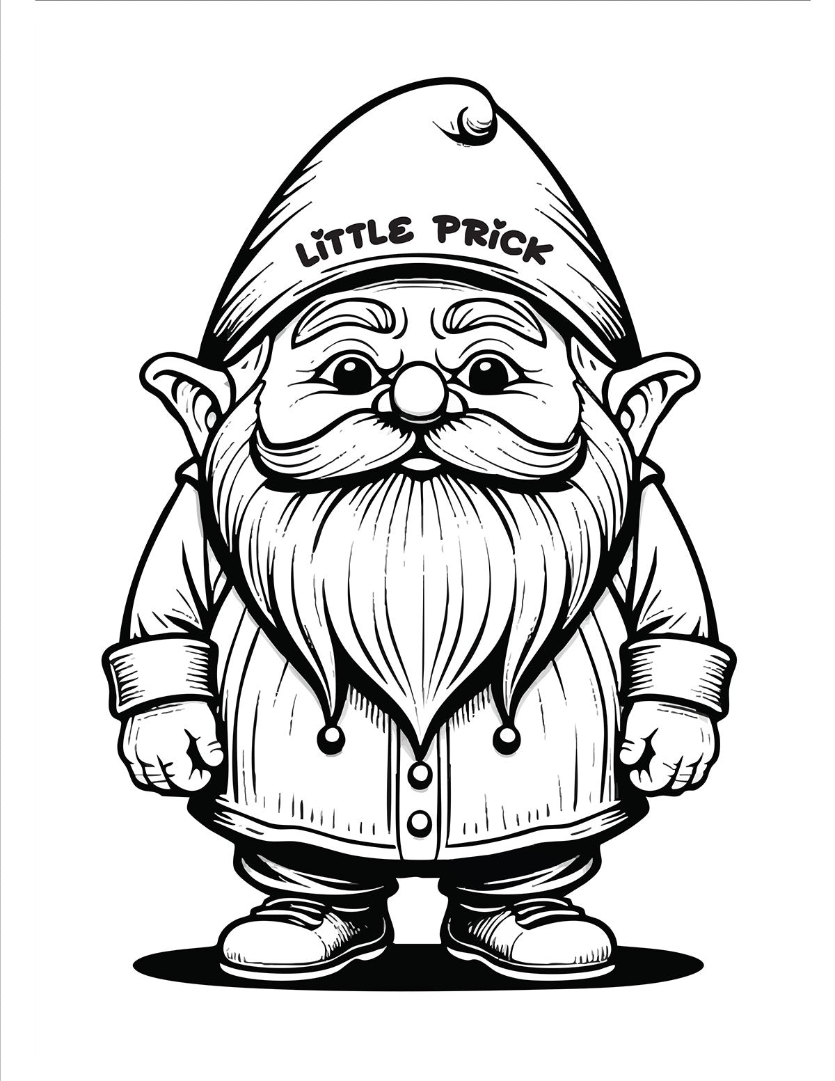Naughty Gnomes Coloring Book