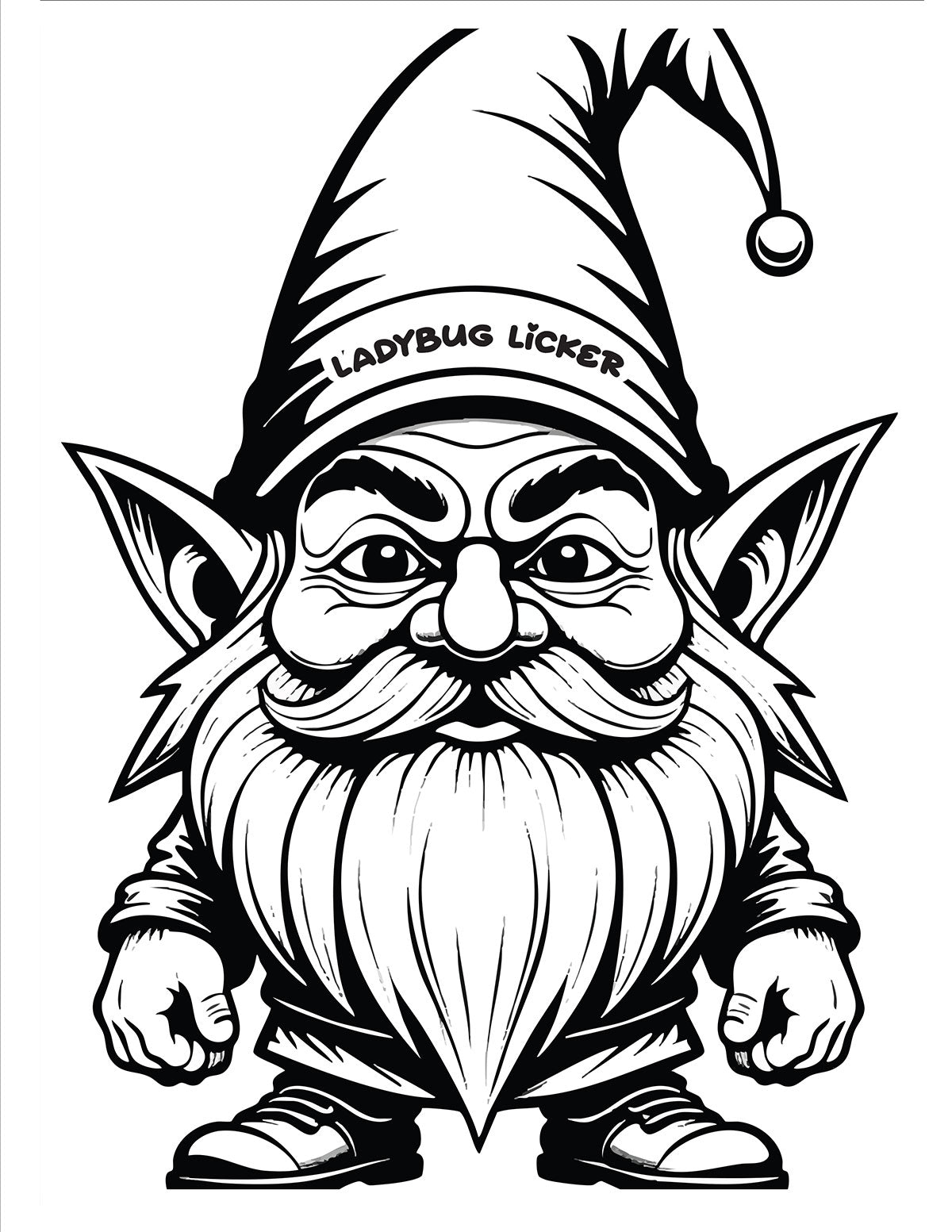 Naughty Gnomes Coloring Book