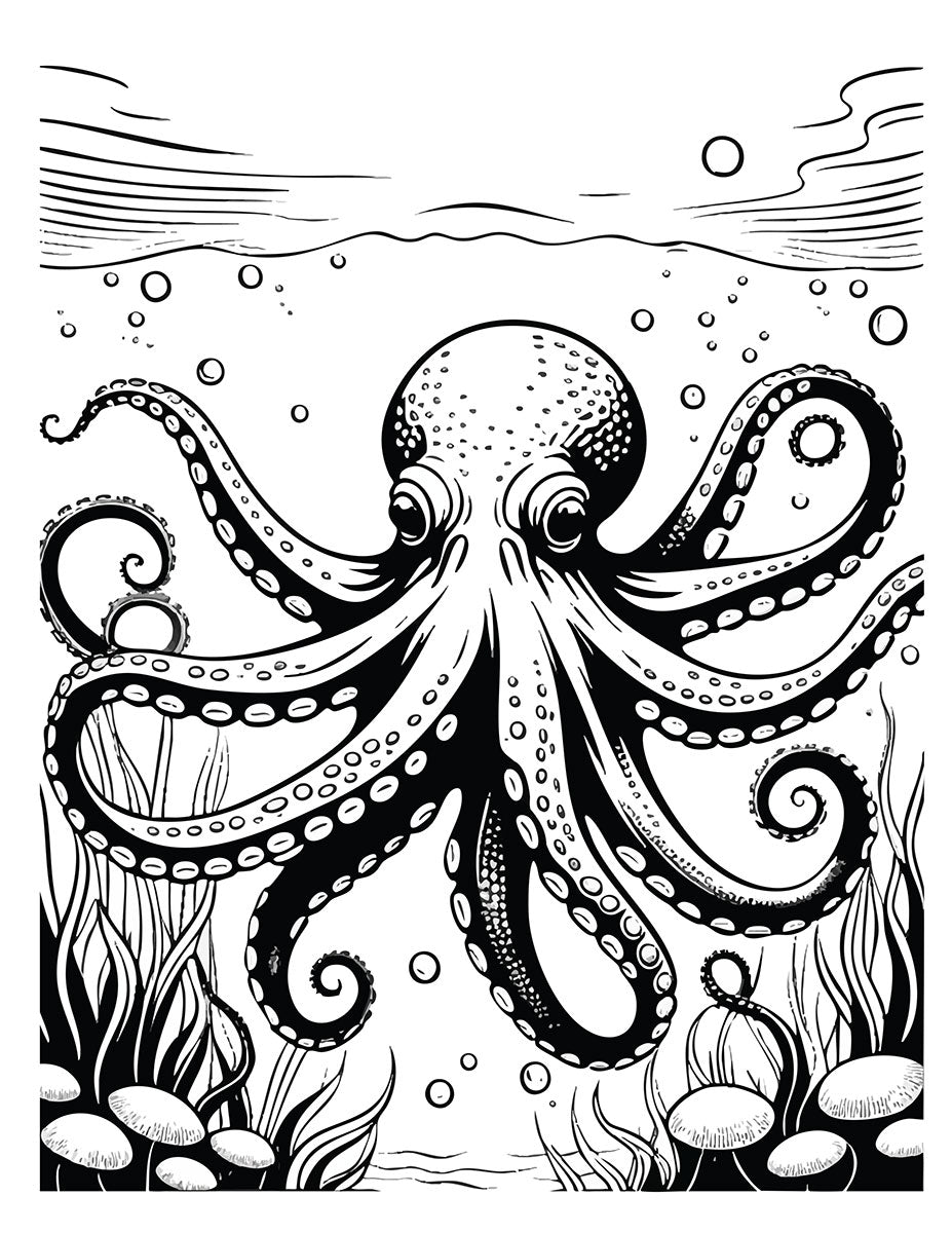 Mutant Octopuses Coloring Book