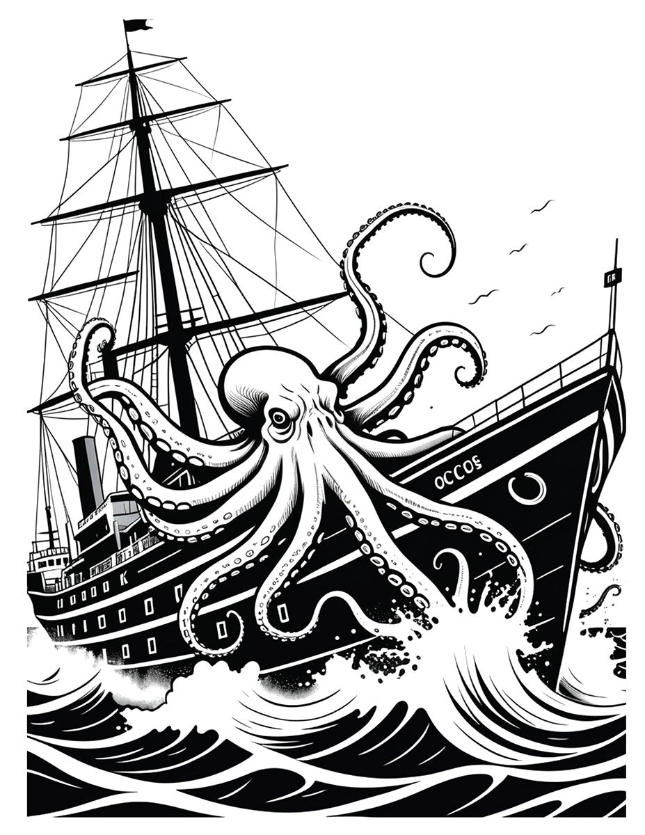Mutant Octopuses Coloring Book