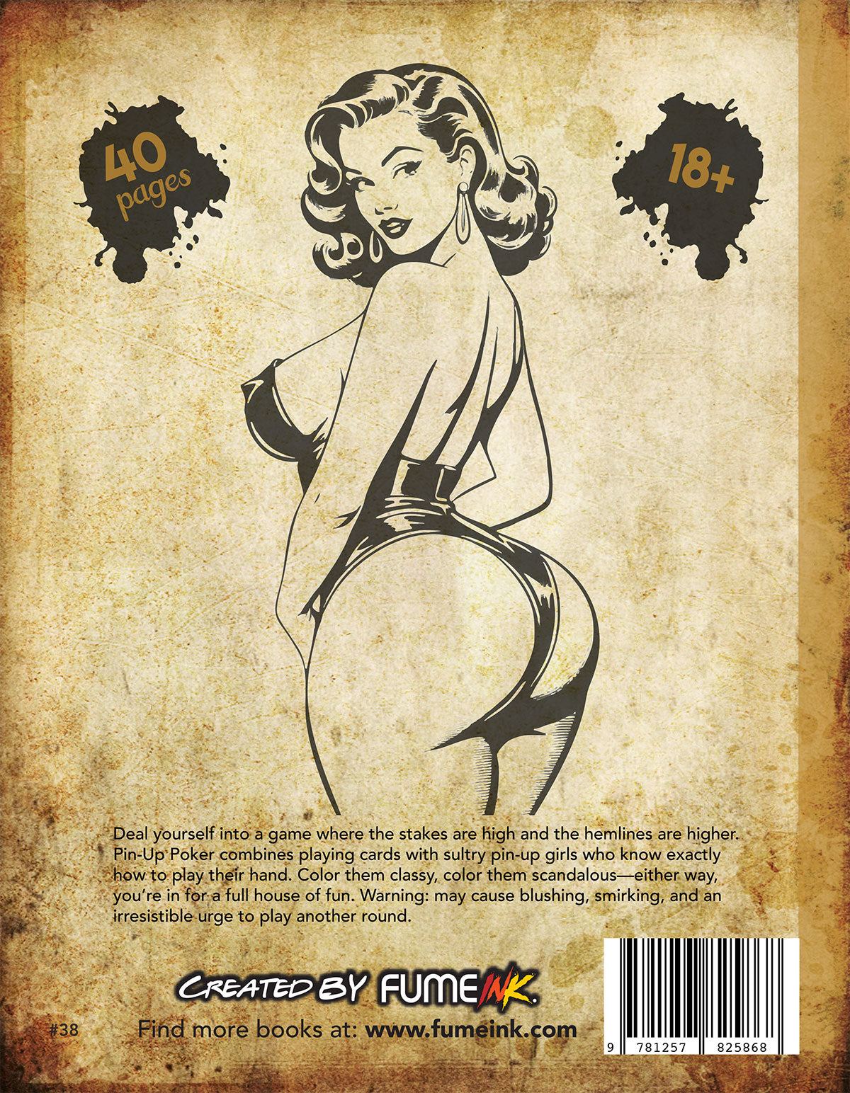 Pin-Up Poker Coloring Book
