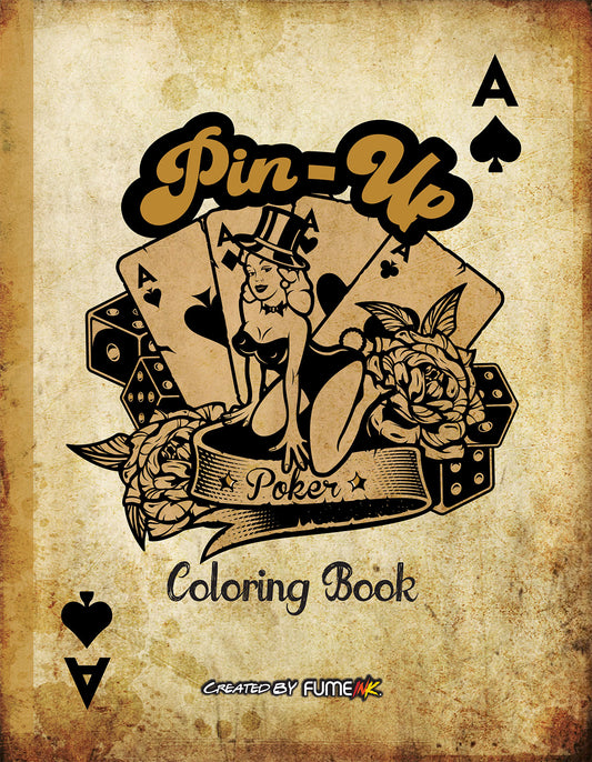 Pin-Up Poker Coloring Book