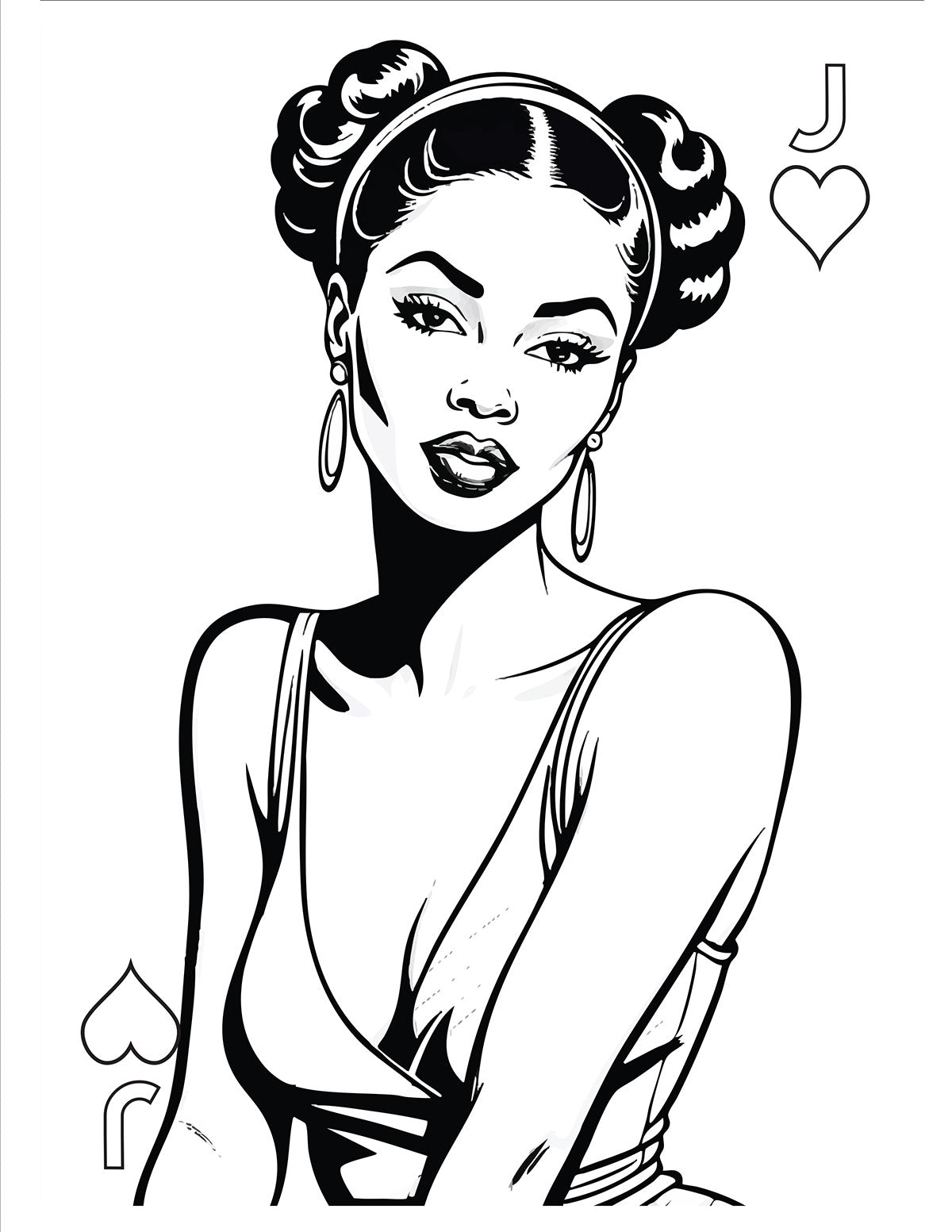 Pin-Up Poker Coloring Book