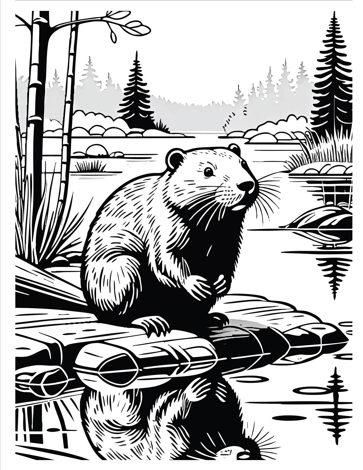 Pond Life Coloring Book