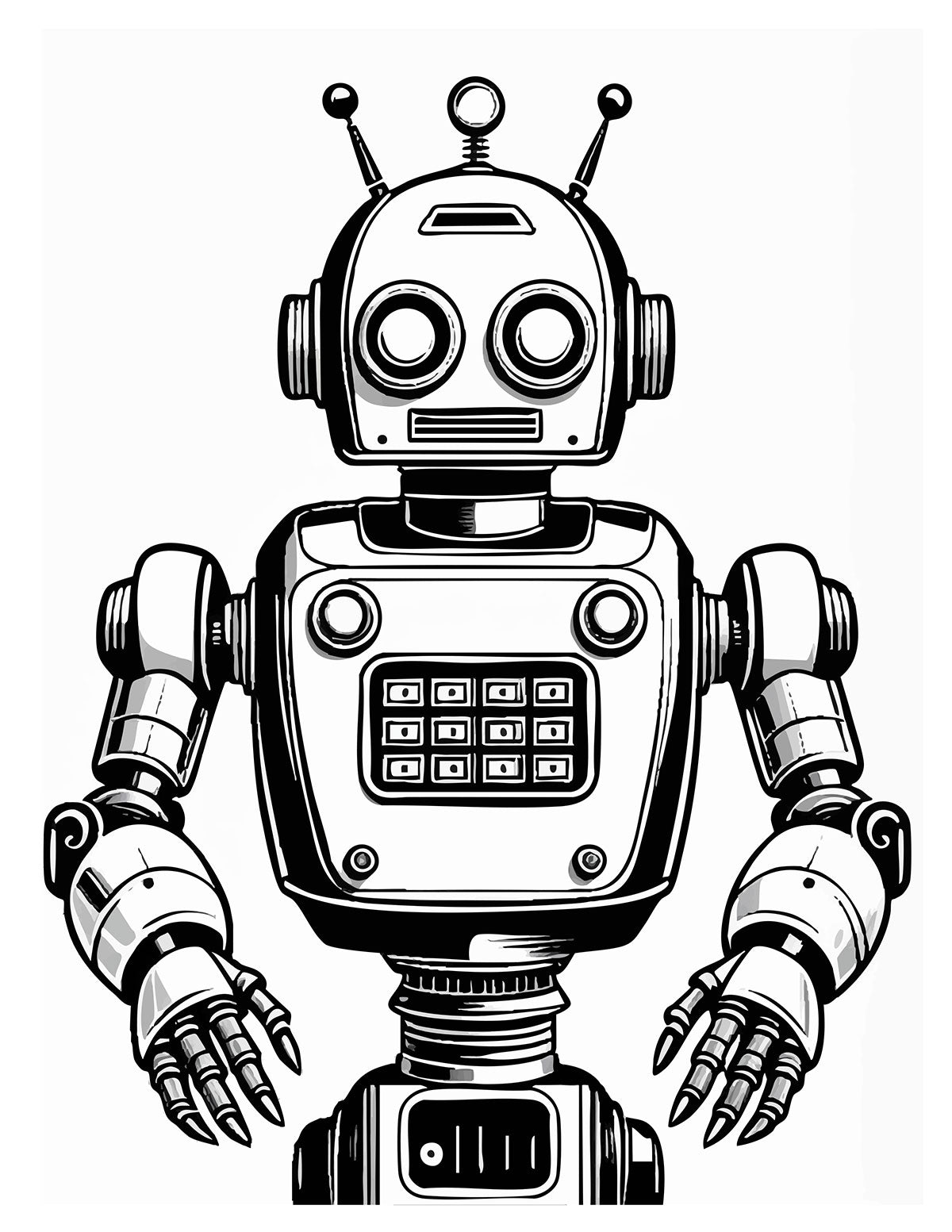 Robots Coloring Book