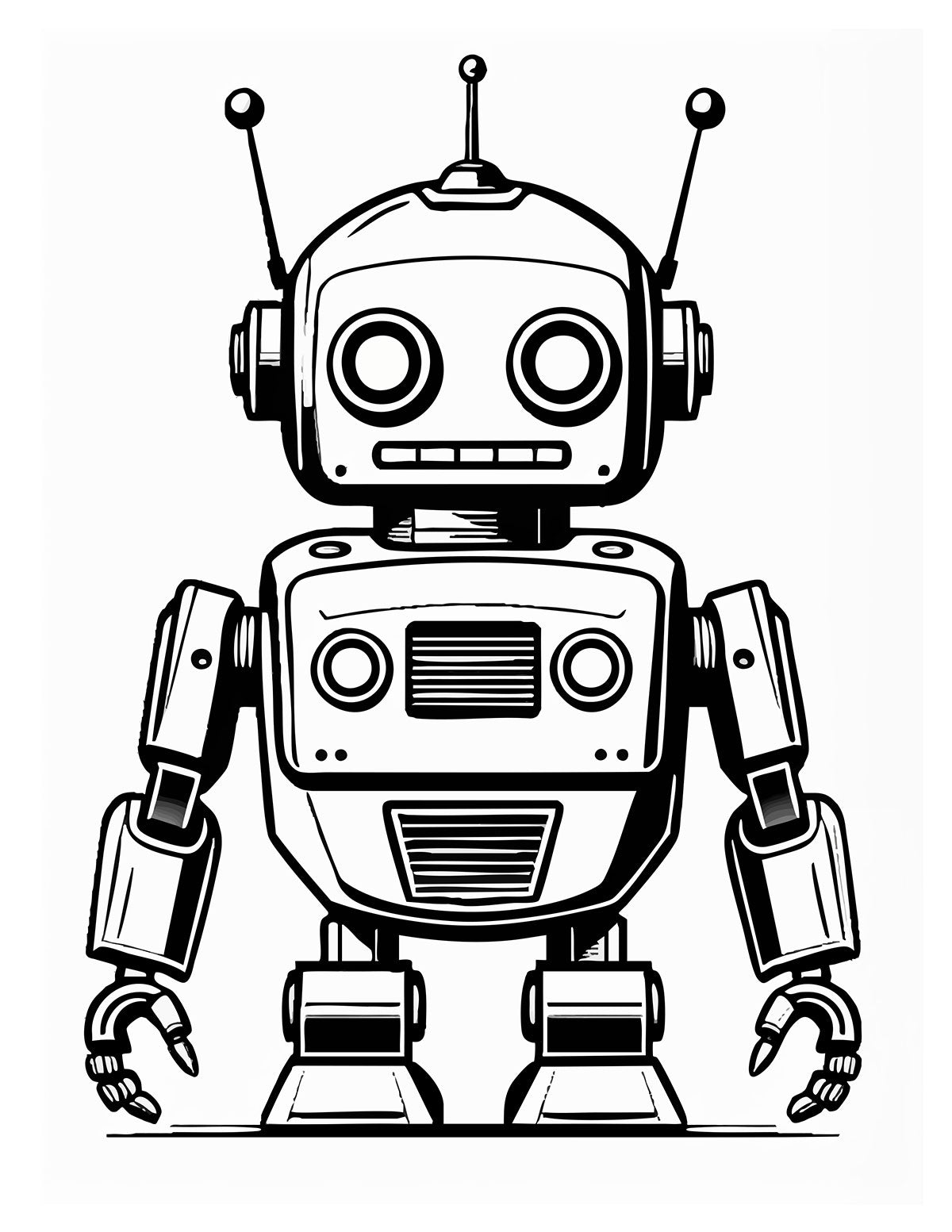 Robots Coloring Book
