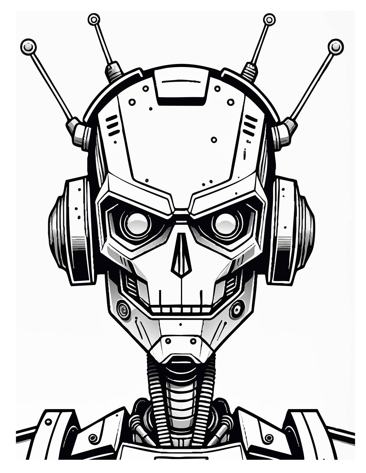 Robots Coloring Book