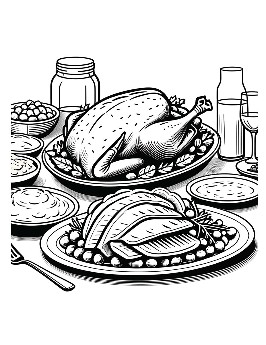 Thanksgiving Therapy Coloring Book