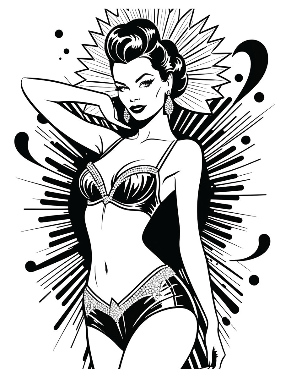 Showgirls Coloring Book