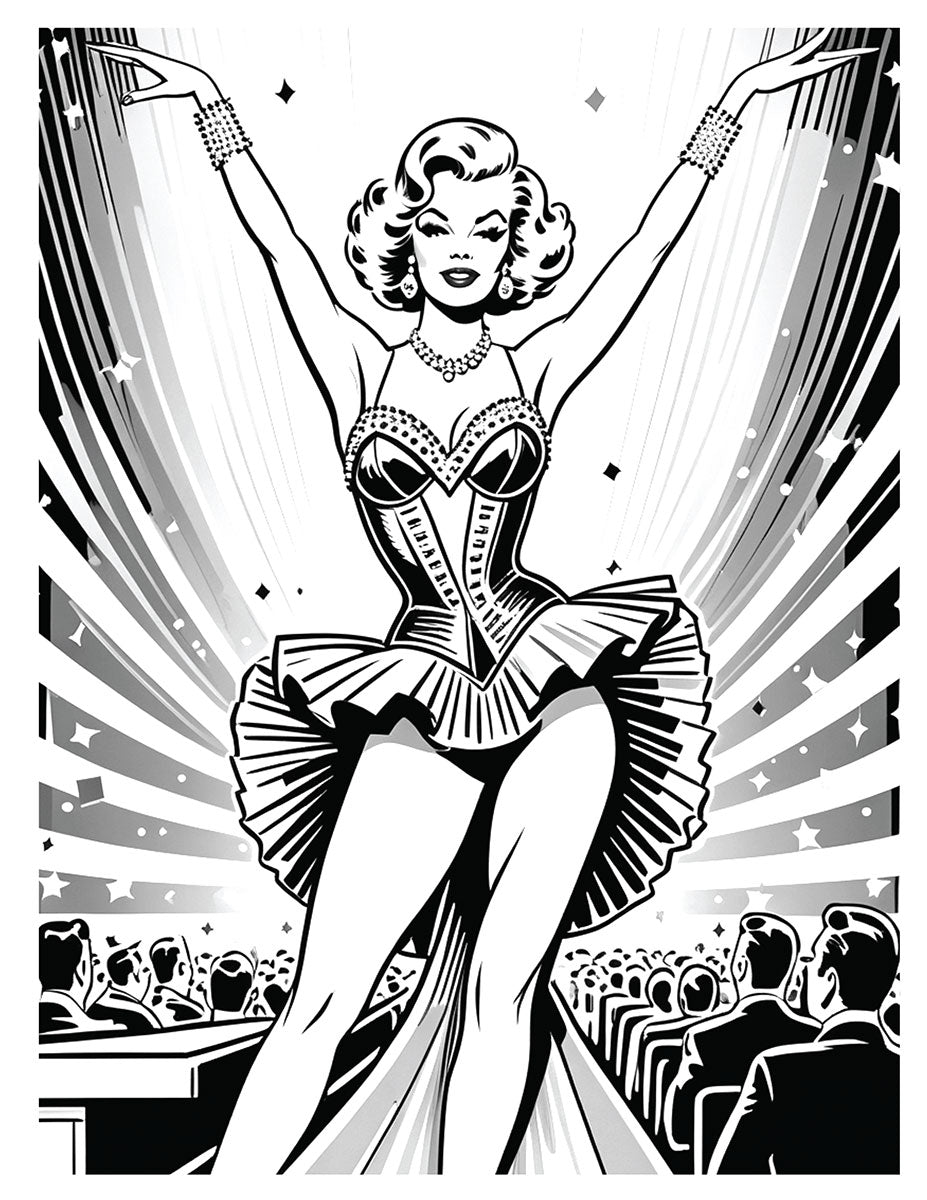 Showgirls Coloring Book
