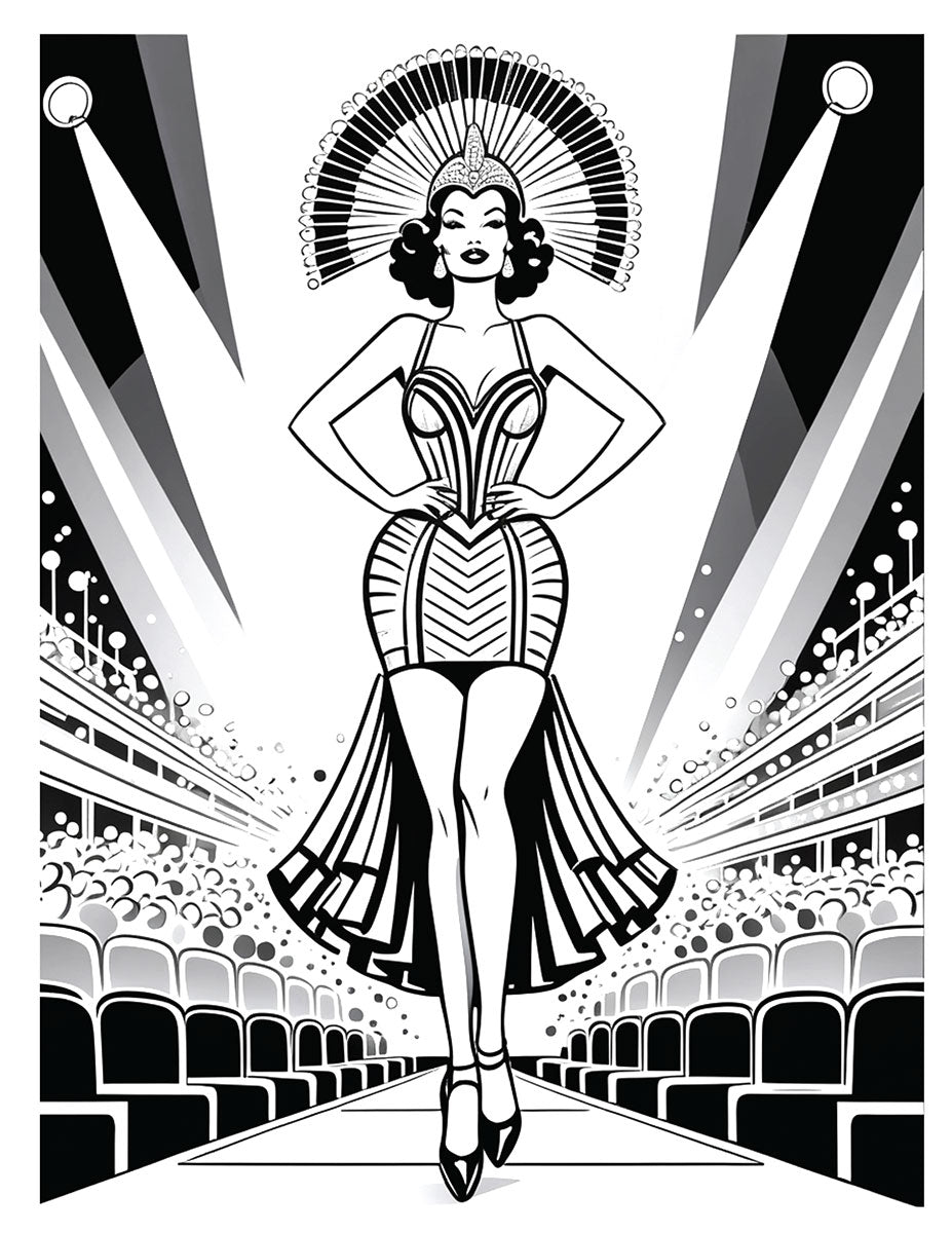 Showgirls Coloring Book