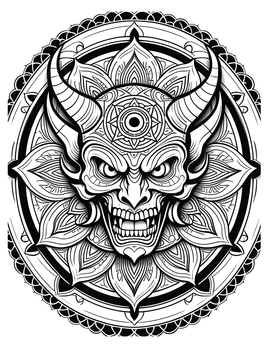 Menacing Mandalas Coloring Book