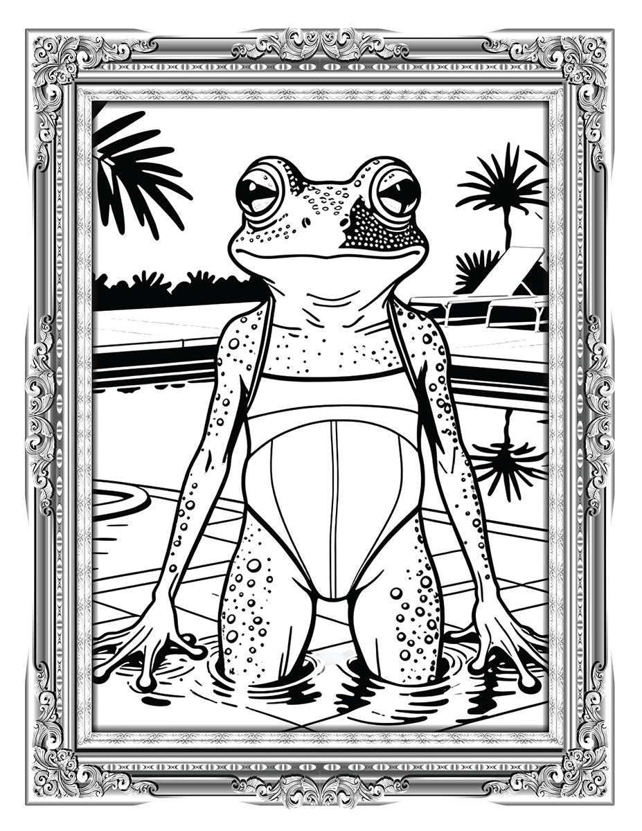 Fancy Frogs Coloring Book