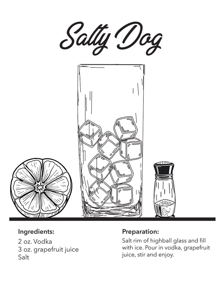 Simple Cocktail Recipes Coloring Book