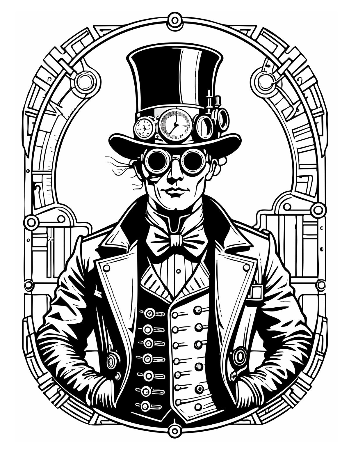 Steam Punk Coloring Book