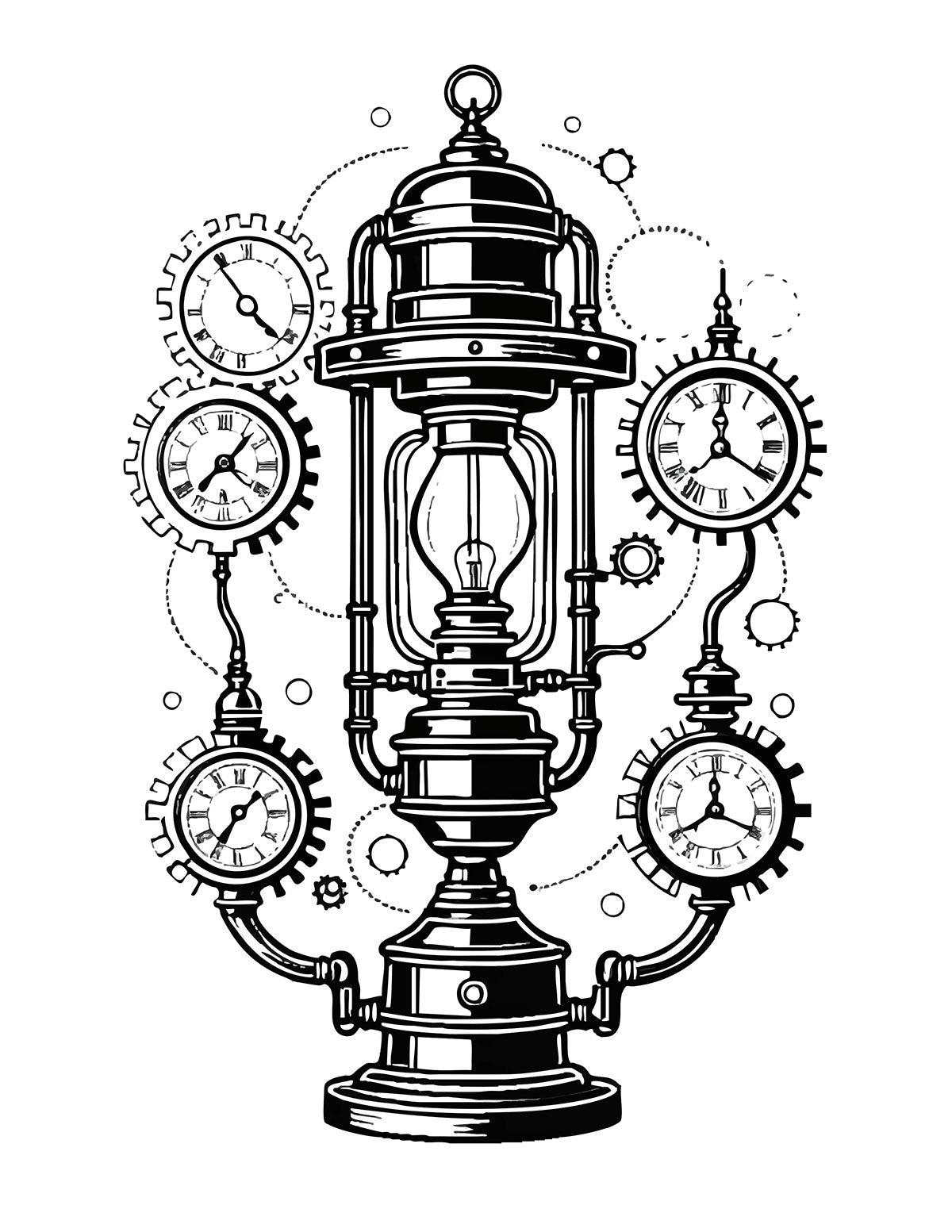 Steam Punk Coloring Book