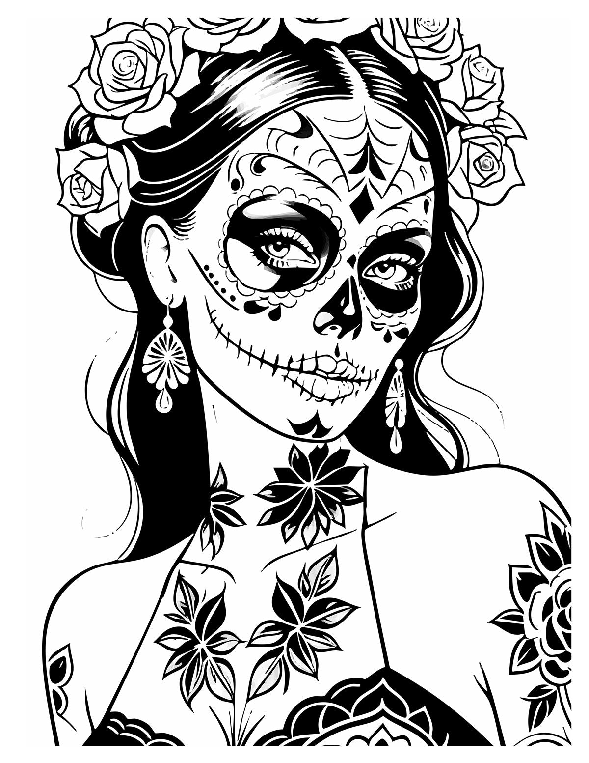 Sugar Skulls Coloring Book