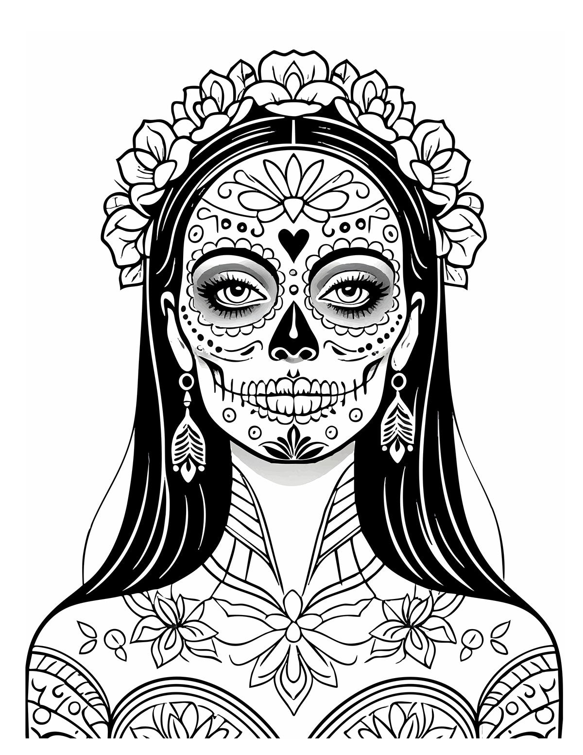 Sugar Skulls Coloring Book