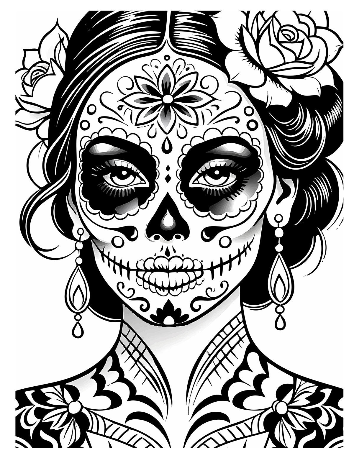 Sugar Skulls Coloring Book