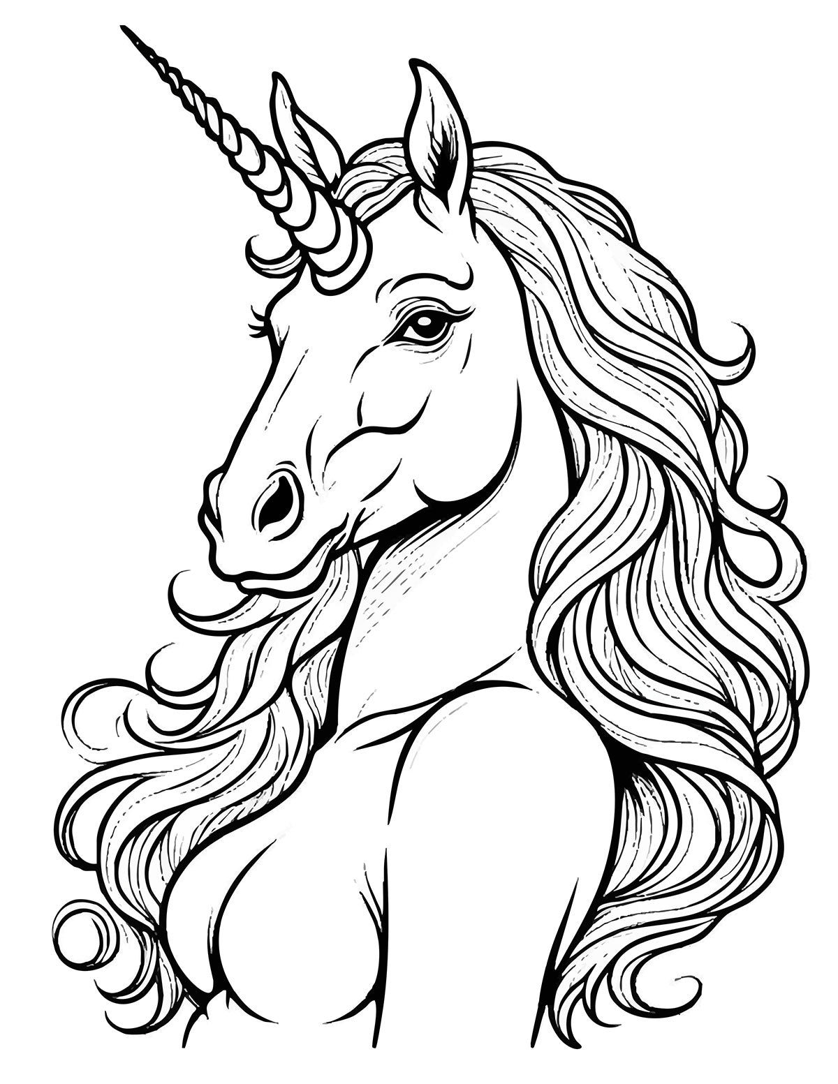 Unicorns Coloring Book