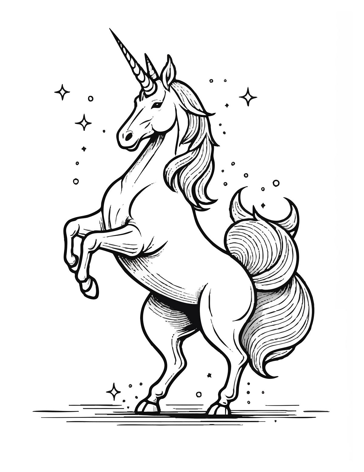 Unicorns Coloring Book