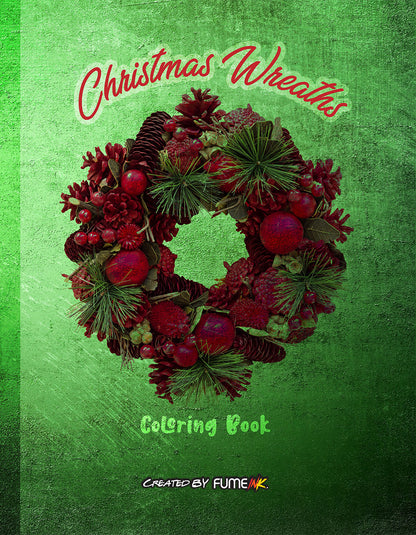 Christmas Wreaths Coloring Book