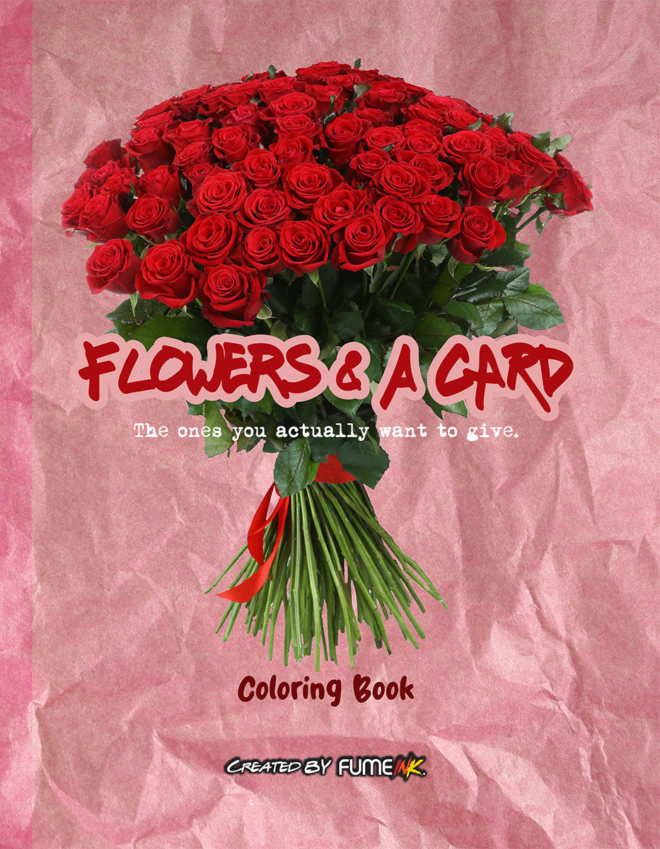 Flowers & a Card Coloring Book