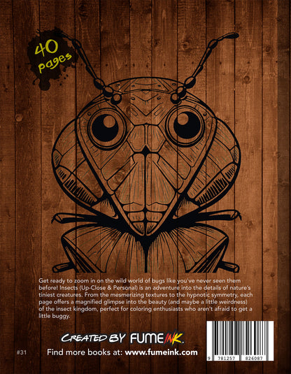 Insects Up-Close & Personal Coloring Book