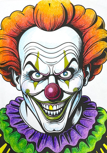 Killer Clowns Coloring Book