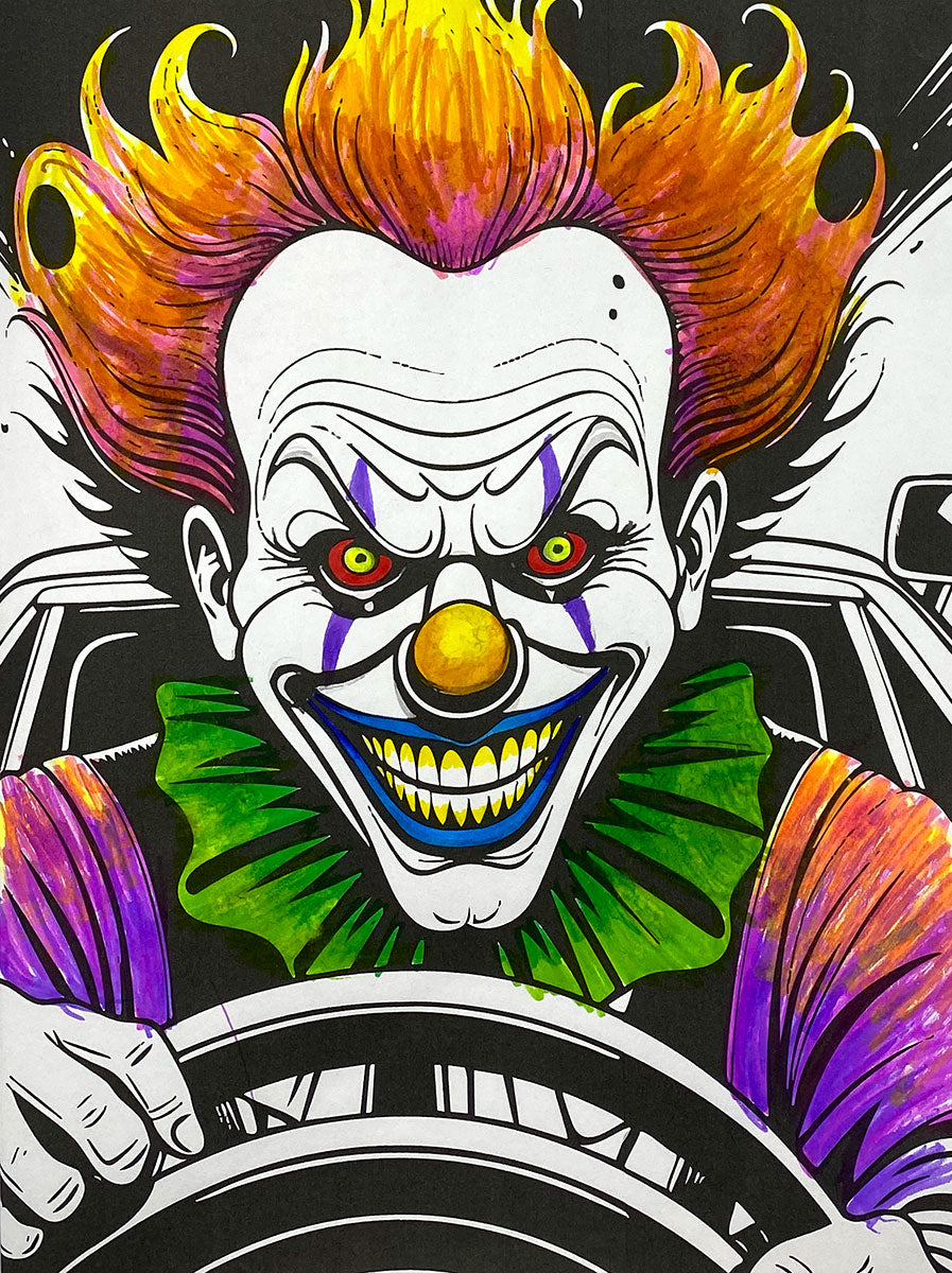 Killer Clowns Coloring Book