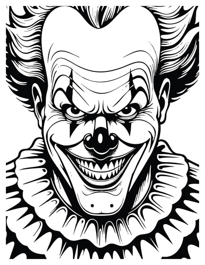 Killer Clowns Coloring Book