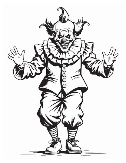 Killer Clowns Coloring Book