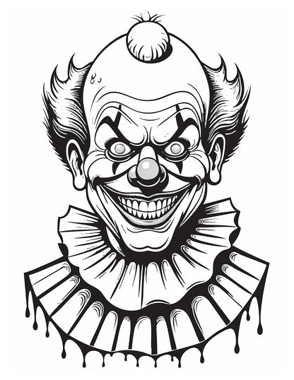 Killer Clowns Coloring Book