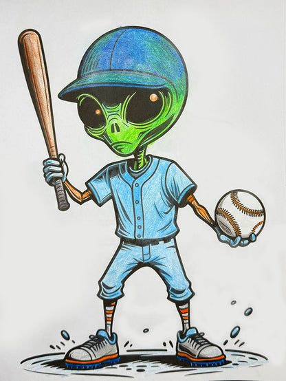 Major League Aliens Coloring Book