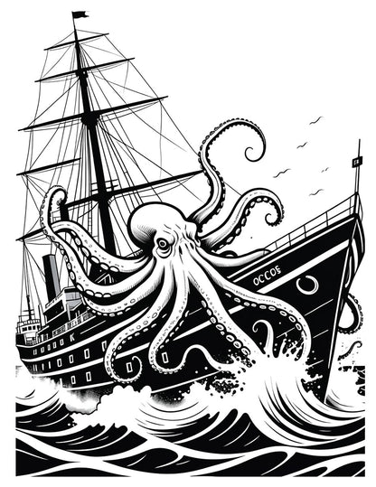 Mutant Octopuses Coloring Book