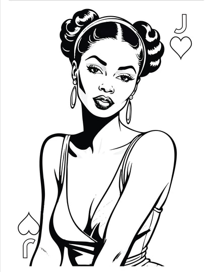 Pin-Up Poker Coloring Book