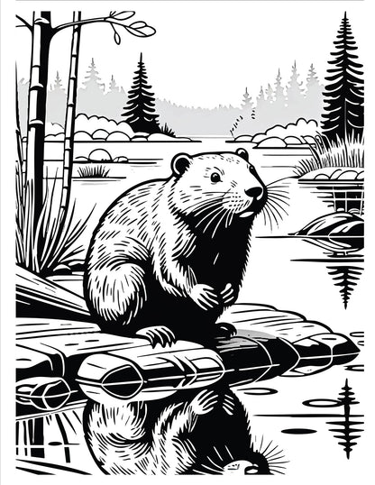 Pond Life Coloring Book