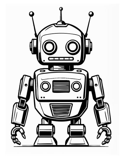 Robots Coloring Book