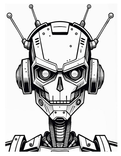 Robots Coloring Book