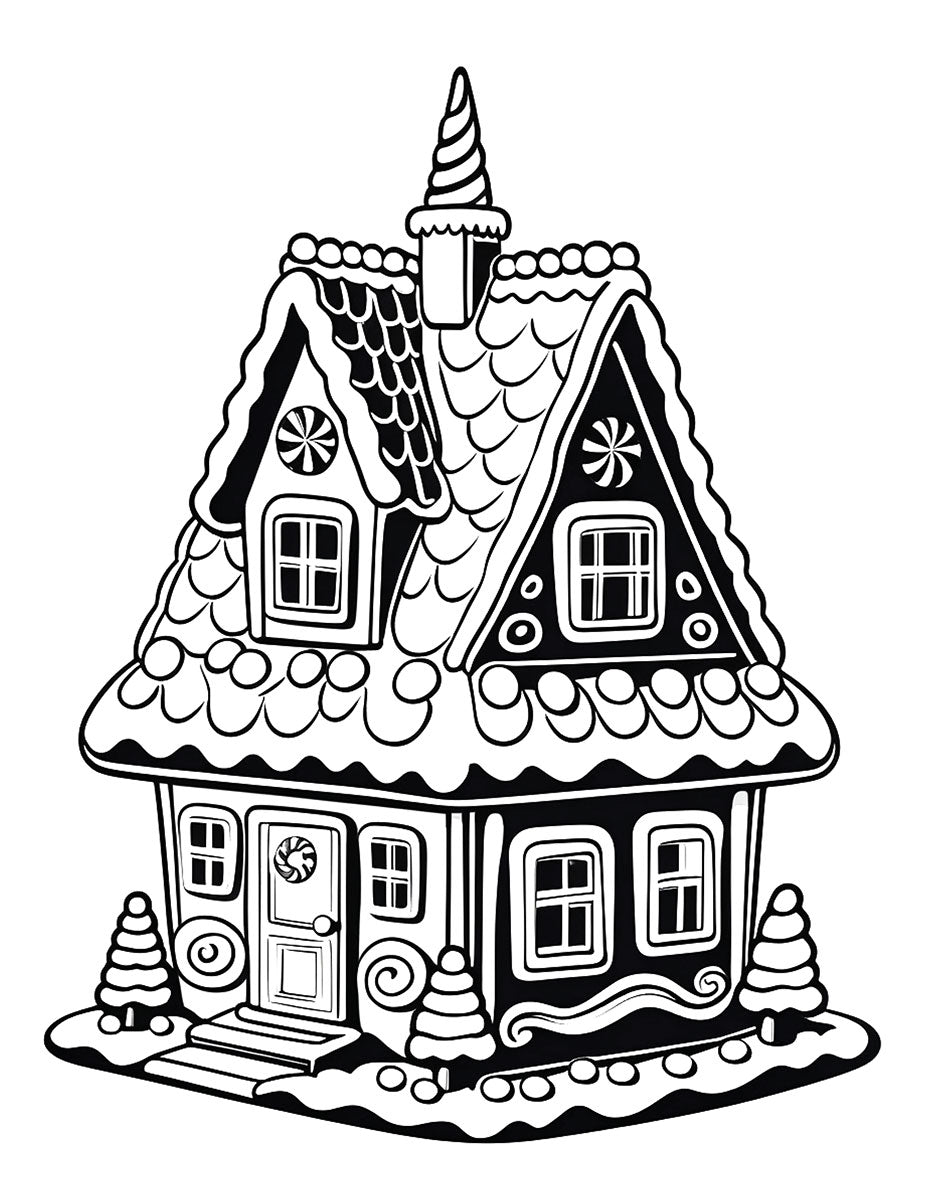 Gingerbread Houses Coloring Book