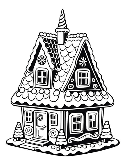 Gingerbread Houses Coloring Book