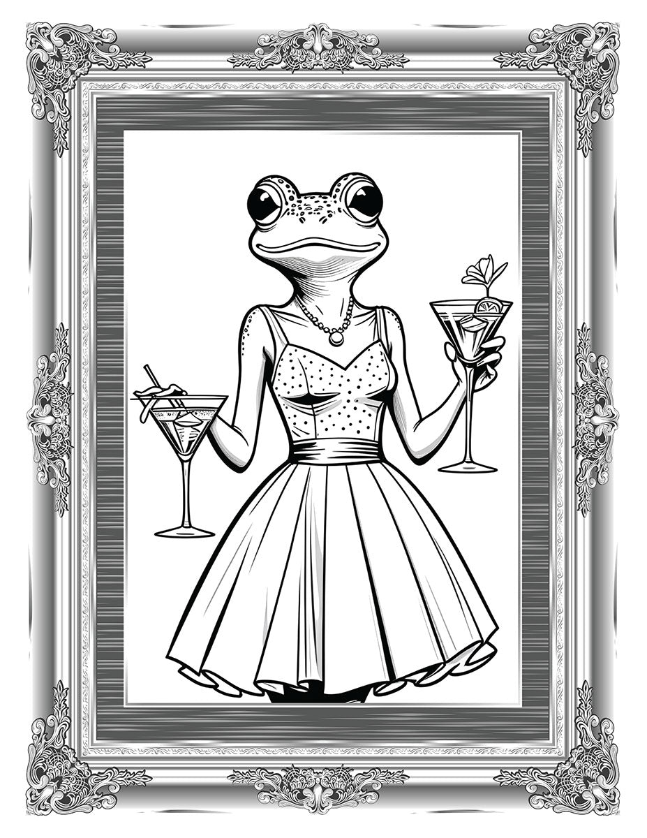 Fancy Frogs Coloring Book