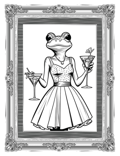 Fancy Frogs Coloring Book