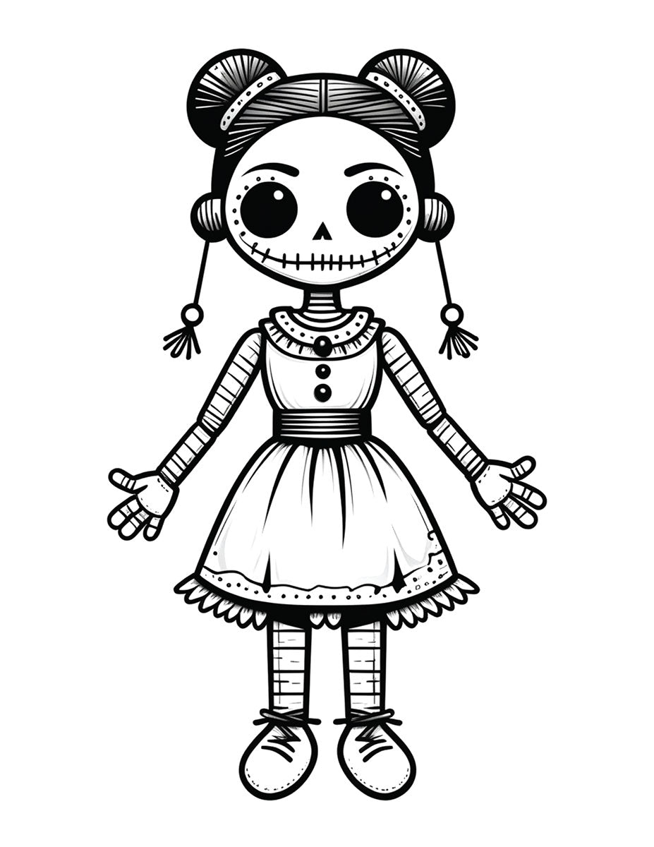 Voodoo Dolls Coloring Book